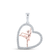 Load image into Gallery viewer, Captivating "Love's Enchantment" Diamond Heart Pendant in Two - tone Gold - Splendid Jewellery