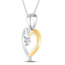 Load image into Gallery viewer, Captivating &quot;Love&#39;s Eternal Embrace&quot; Diamond Heart Pendant  Side View from Splendid Jewellery