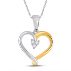 Captivating "Love's Eternal Embrace" Diamond Heart Pendant  Top View from Splendid Jewellery