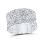 Captivating name: "Dazzling 10kt White Gold Men's Diamond 7 - Row Pave Band Ring - 5 - 5/8 Ct.t.w." - Splendid Jewellery