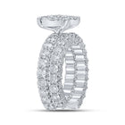 Captivating name: "Eternal Brilliance 10kt White Gold Diamond Halo Bridal Wedding Ring Set" - Alternate view 3 from Splendid Jewellery