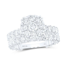 Load image into Gallery viewer, Captivating name: "Eternal Brilliance 10kt White Gold Diamond Halo Bridal Wedding Ring Set" - Splendid Jewellery
