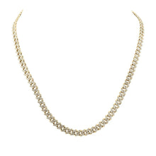 Load image into Gallery viewer, Captivating name: "Radiant 10kt Yellow Gold Men's Round Diamond 22 - inch Straight Cuban Link Necklace - 5 - 5/8 Cttw" - Splendid Jewellery