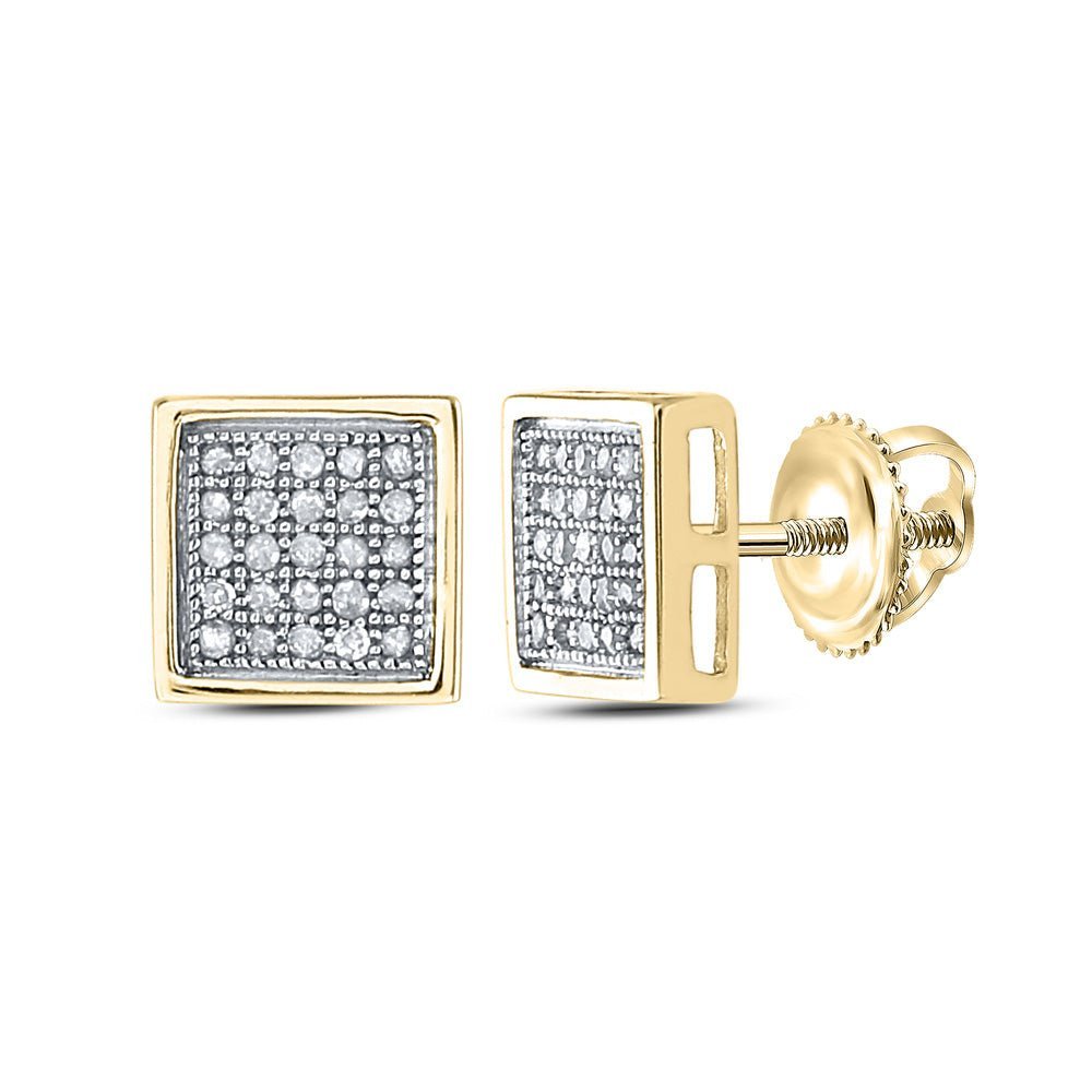 Captivating name: "Radiant Square Diamond Gold Earrings" - Splendid Jewellery