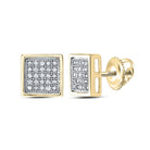 Captivating name: "Radiant Square Diamond Gold Earrings" - Splendid Jewellery
