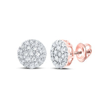 Load image into Gallery viewer, Captivating name: "Rose Gold Diamond Cluster Stud Earrings for Men - 1/4 Ct.t.w." - Splendid Jewellery