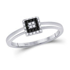 Captivating Noir Brilliance Diamond Cluster Ring - Splendid Jewellery