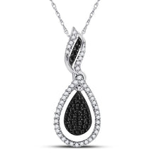Load image into Gallery viewer, Captivating Noir Diamond Teardrop Pendant - Splendid Jewellery