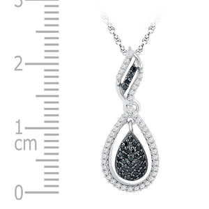 Captivating Noir Diamond Teardrop Pendant - Splendid Jewellery