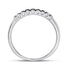 Load image into Gallery viewer, Captivating Noir Princess-Cut Diamond Band | 10kt White Gold Women&#39;s Ring 1/4 Cttw Side View from Splendid Jewellery