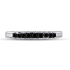 Captivating Noir Princess - Cut Diamond Band | 10kt White Gold Women's Ring 1/4 Cttw - Splendid Jewellery