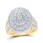 Captivating Oval Diamond Cluster Ring in 10kt Yellow Gold - Splendid Jewellery