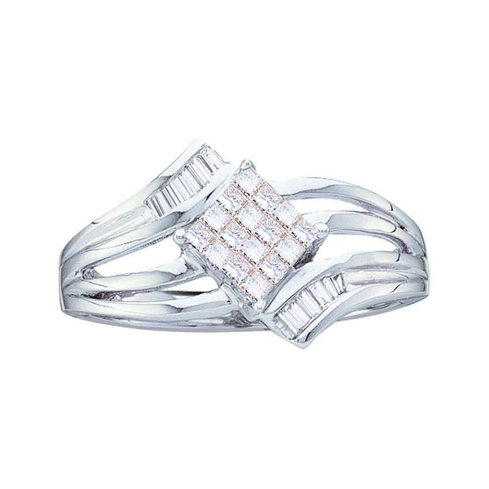 Captivating Princess Diamond Cluster Ring - Splendid Jewellery