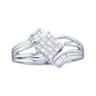 Captivating Princess Diamond Cluster Ring - Splendid Jewellery