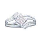 Captivating Princess Diamond Cluster Ring - Splendid Jewellery