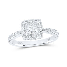 Load image into Gallery viewer, Captivating Princess Diamond Halo White Gold Bridal Wedding Ring - Splendid Jewellery