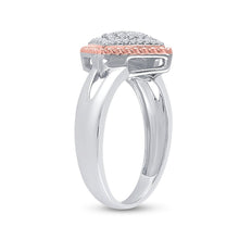 Load image into Gallery viewer, Captivating Rope Offset Square Diamond Cluster Ring - Splendid Jewellery