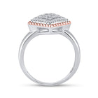 Captivating Rope Offset Square Diamond Cluster Ring - Alternate view 3 from Splendid Jewellery