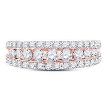 Load image into Gallery viewer, Captivating Rose Gold Brown Diamond Band Ring - Side View