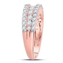 Load image into Gallery viewer, Captivating Rose Gold Brown Diamond Band Ring - Front View