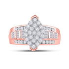Captivating Rose Gold Diamond Cluster Bridal Ring - A Dazzling Symbol of Love and Elegance - Alternate view 4 from Splendid Jewellery