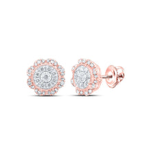 Load image into Gallery viewer, Captivating Rose Gold Diamond Cluster Earrings - Splendid Jewellery