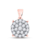 Captivating Rose Gold Diamond Cluster Pendant - Splendid Jewellery