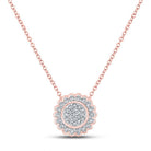 Captivating Rose Gold Diamond Cluster Pendant - Splendid Jewellery