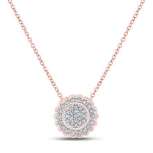 Load image into Gallery viewer, Captivating Rose Gold Diamond Cluster Pendant - Splendid Jewellery