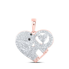 Load image into Gallery viewer, Captivating Rose Gold Diamond Elephant Heart Pendant - Splendid Jewellery