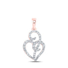 Captivating Rose Gold Diamond Heart & Love Symbol Pendant - Splendid Jewellery