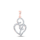 Captivating Rose Gold Diamond Heart & Love Symbol Pendant - Splendid Jewellery