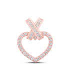Captivating Rose Gold Diamond Heart & Love Symbol Pendant - Splendid Jewellery