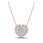 Captivating Rose Gold Diamond Heart & Love Symbol Pendant - Splendid Jewellery