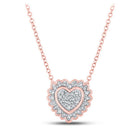 Captivating Rose Gold Diamond Heart & Love Symbol Pendant - Splendid Jewellery