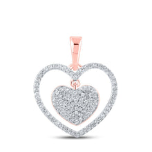 Load image into Gallery viewer, Captivating Rose Gold Diamond Heart Pendant - A Symbol of Love and Elegance - Splendid Jewellery