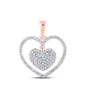 Captivating Rose Gold Diamond Heart Pendant - A Symbol of Love and Elegance - Splendid Jewellery