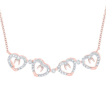 Load image into Gallery viewer, Captivating Rose Gold Diamond Heart Pendant Necklace - Splendid Jewellery