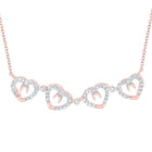 Captivating Rose Gold Diamond Heart Pendant Necklace - Splendid Jewellery
