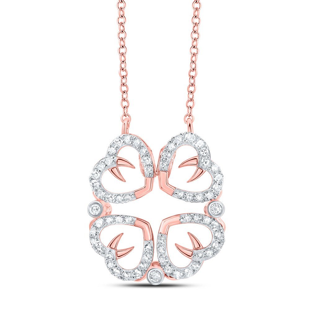 Captivating Rose Gold Diamond Heart Pendant Necklace - Splendid Jewellery