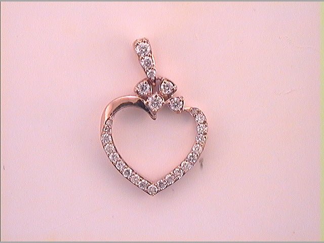 Captivating Rose Gold Diamond Heart Pendant - Symbol of Love and Elegance - Splendid Jewellery