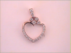 Captivating Rose Gold Diamond Heart Pendant - Symbol of Love and Elegance - Splendid Jewellery