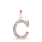 Captivating Rose Gold Diamond Initial Pendant - Splendid Jewellery
