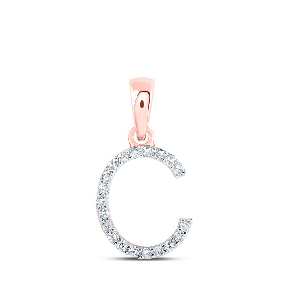 Captivating Rose Gold Diamond Initial Pendant - Splendid Jewellery