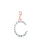 Captivating Rose Gold Diamond Initial Pendant - Splendid Jewellery