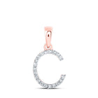 Captivating Rose Gold Diamond Initial Pendant - Splendid Jewellery