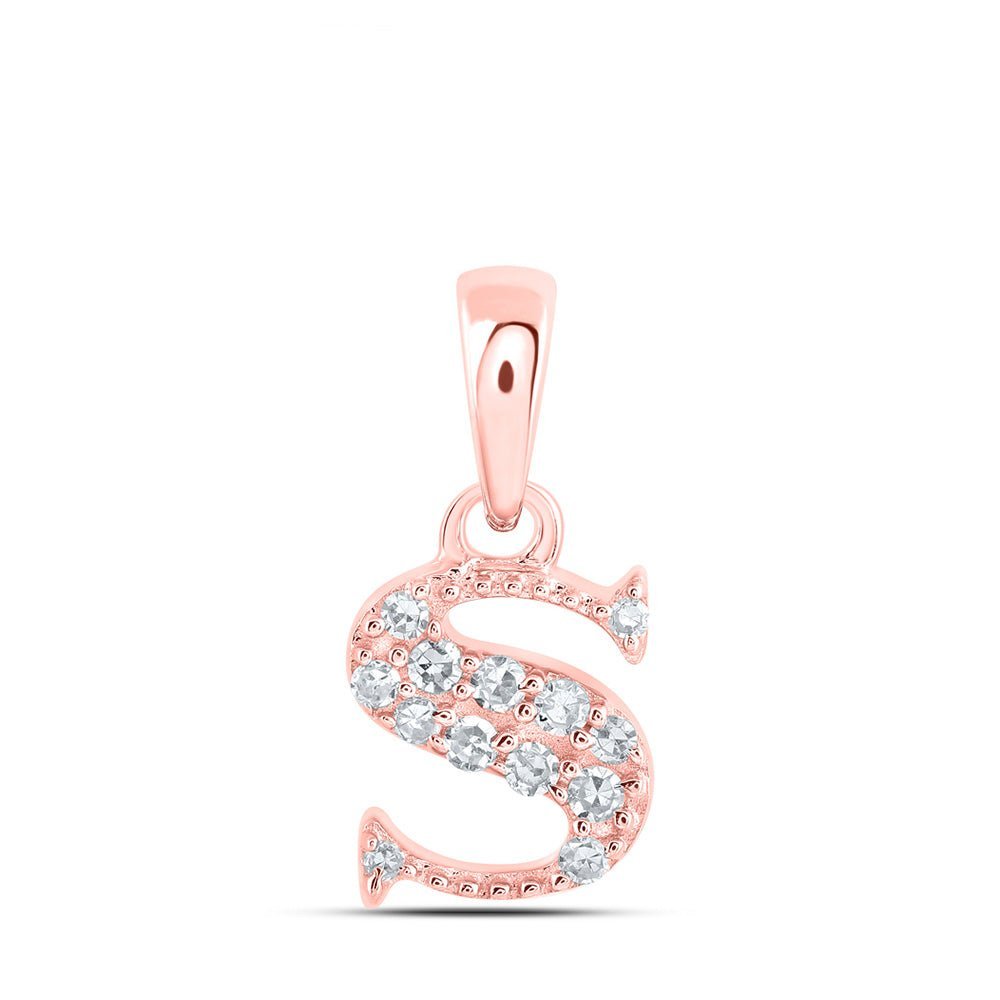 Captivating Rose Gold Diamond Initial Pendant - Splendid Jewellery