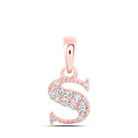 Captivating Rose Gold Diamond Initial Pendant - Splendid Jewellery