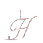 Captivating Rose Gold Diamond Initial Pendant: Personalized Elegance at Its Finest - Splendid Jewellery