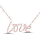Captivating Rose Gold Diamond Love Pendant Necklace - Splendid Jewellery